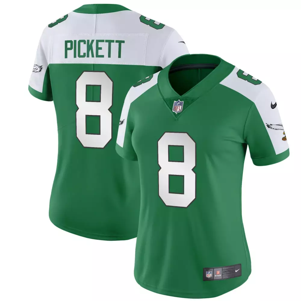 kenny pickett kelly alternate womens philadelphia eagles kelly green vapor limited jersey v2 all stitched