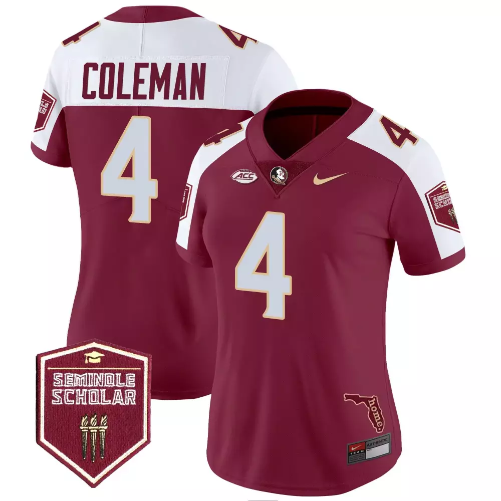 keon coleman garnet alternate womens florida state seminoles vapor limited jersey all stitched