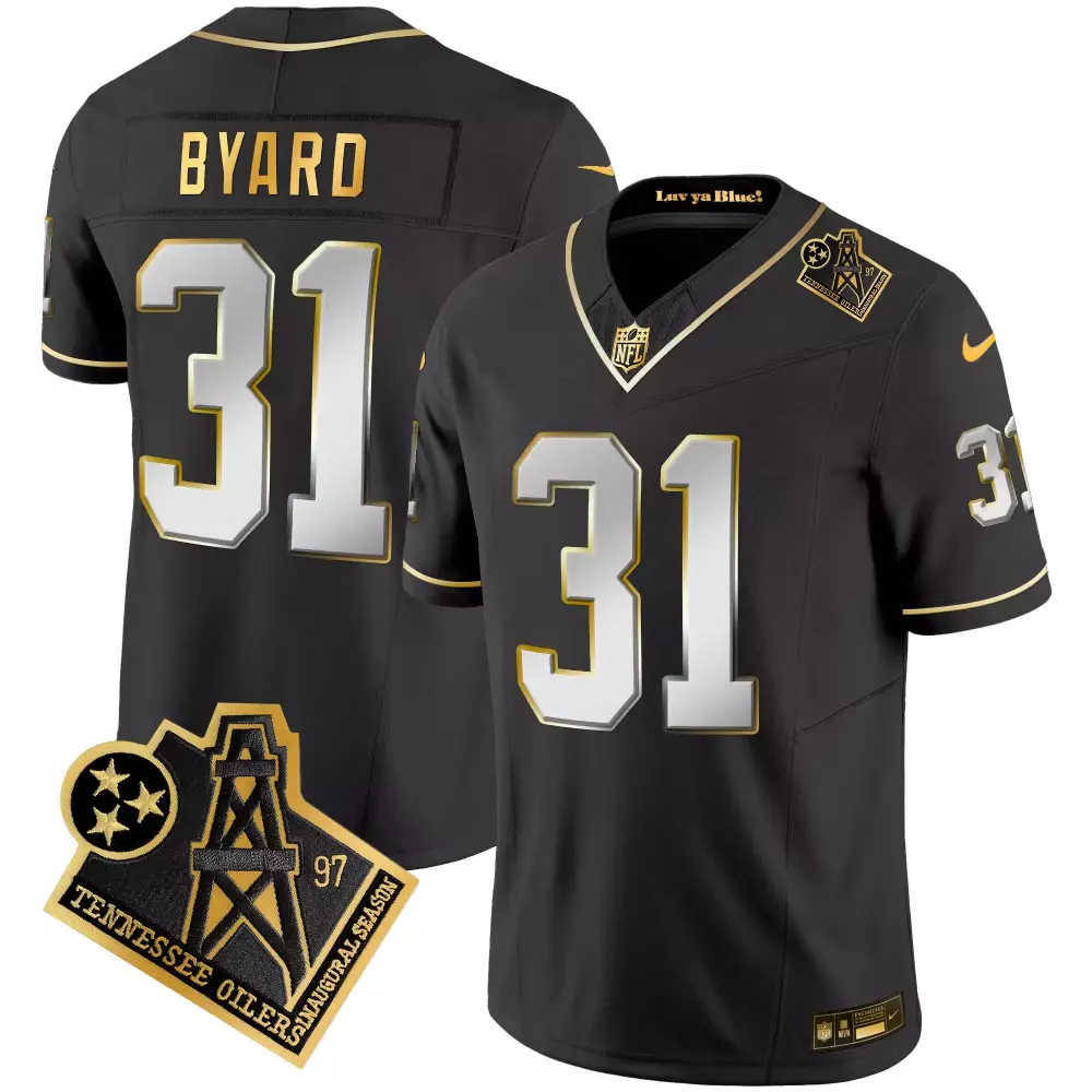 kevin byard black limited mens tennessee titans 1997 throwback gold vapor jersey all stitched