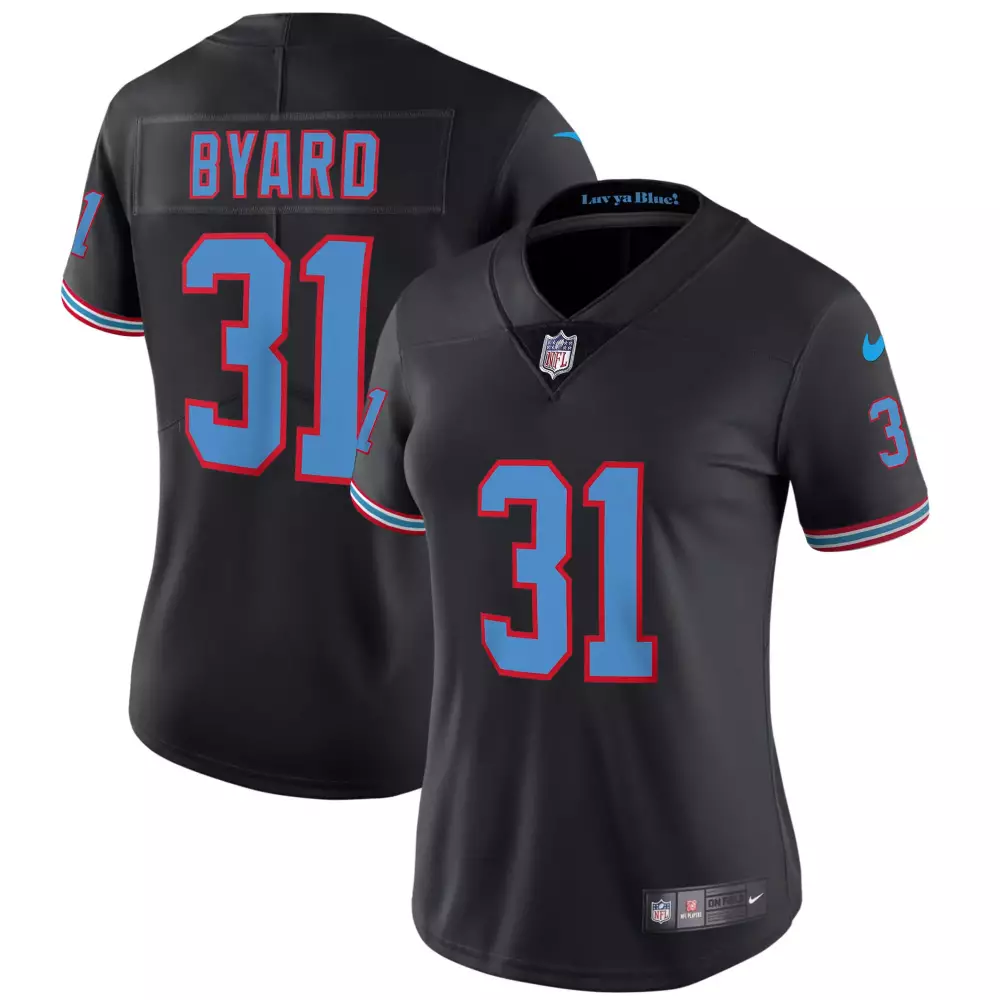 kevin byard black womens tennessee titans throwback limited vapor jersey all stitched