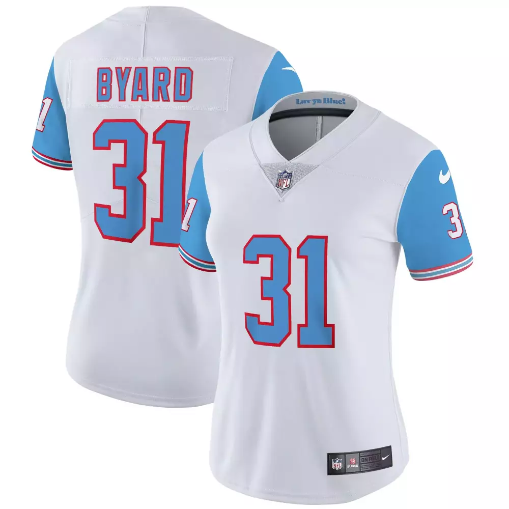kevin byard blue sleeves womens tennessee titans throwback limited vapor jersey all stitched