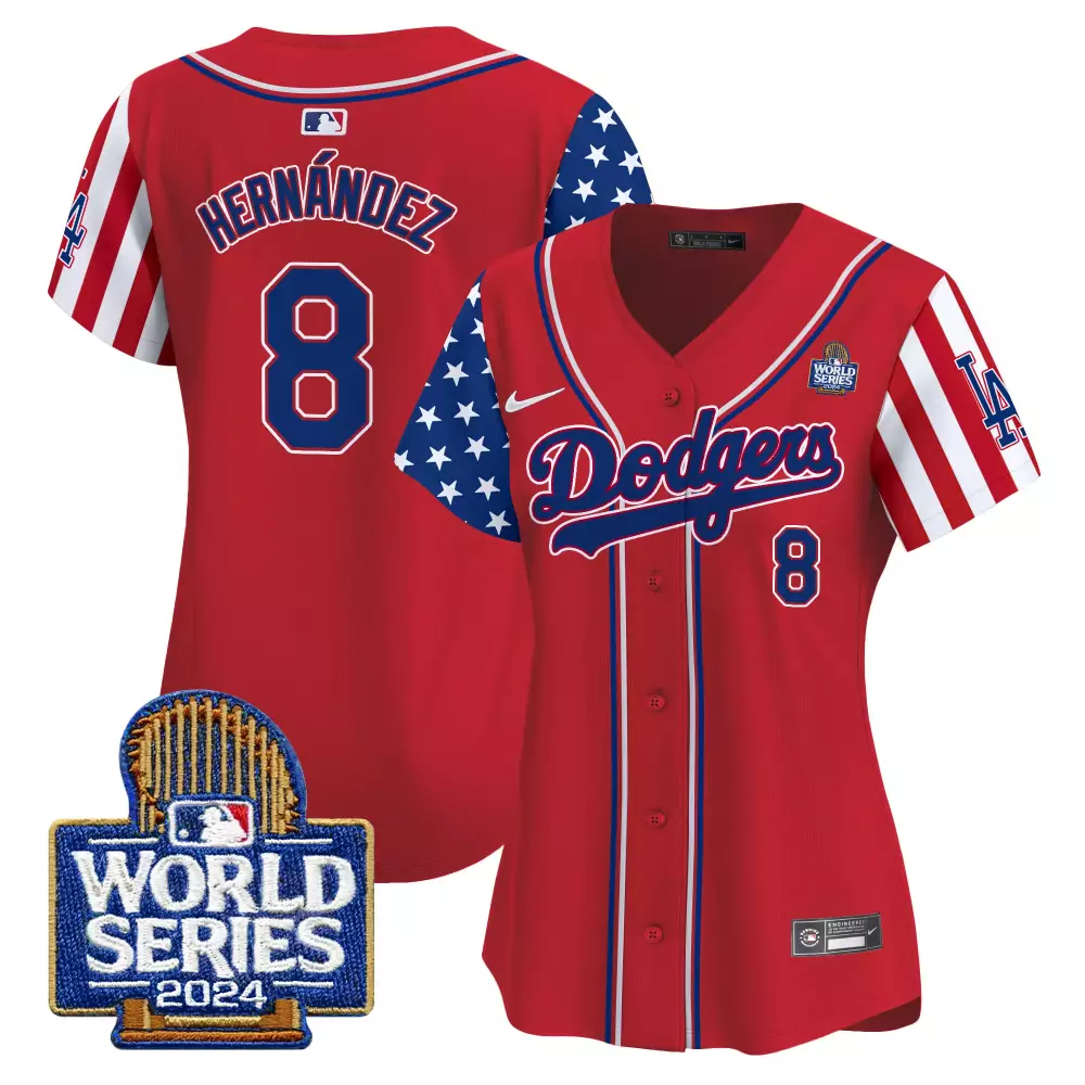Kike Hernandez 2024 World Series American Style Jersey | Red Vapor Premier Limited Edition for Women | For Men, Women & Youth
