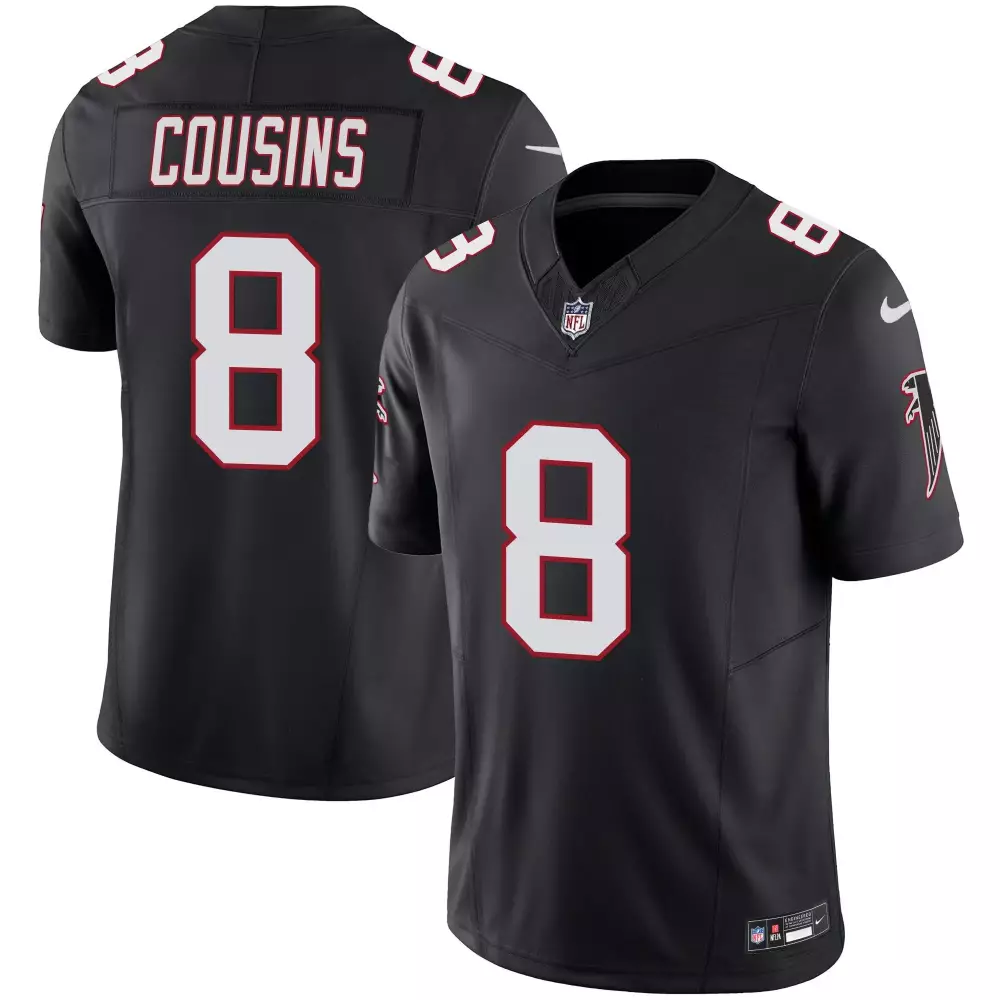 kirk cousins black alternate mens outkast x atlanta falcons 2024 vapor limited jersey all stitched