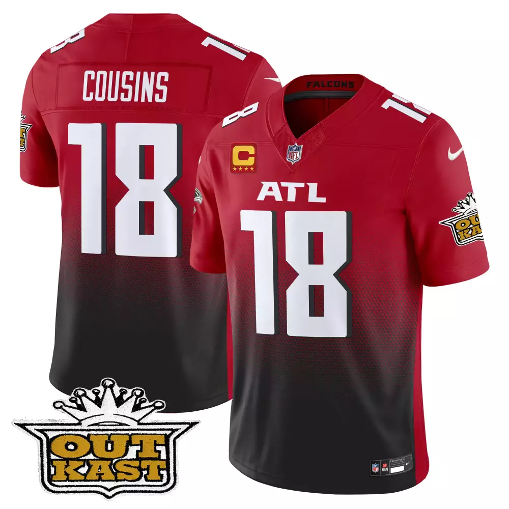 kirk cousins red mens atlanta falcons vapor limited jersey all stitched