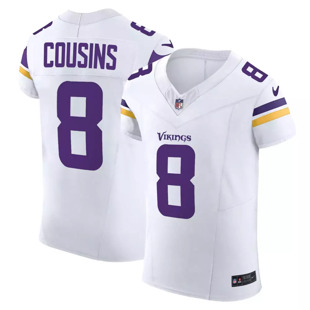 Kirk Cousins Minnesota Vikings 2024 Vapor Elite Jersey | White Stitched Fan Gear | For Men, Women & Youth