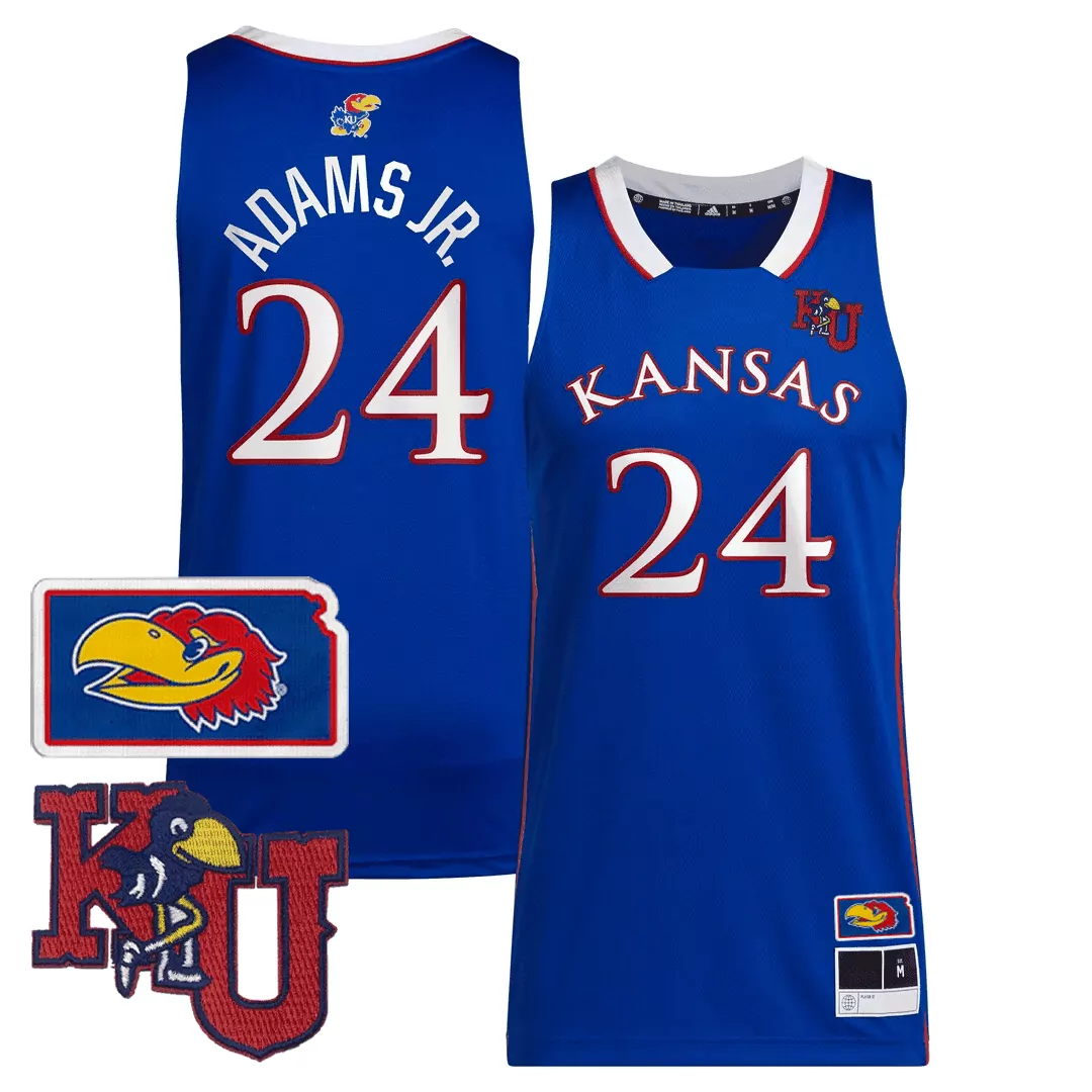 kj adams jr mens kansas jayhawks jersey kansas state map patch