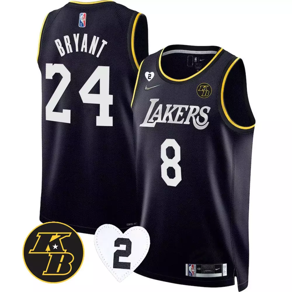 kobe bryant black mamba mens los angeles lakers swingman jersey all stitched