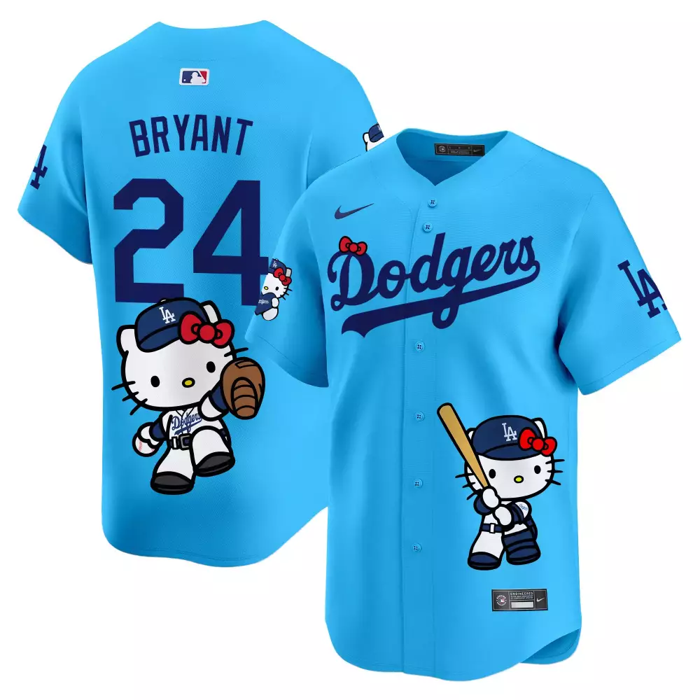kobe bryant light blue mens los angeles dodgers the pharcyde vapor premier limited jersey all stitched