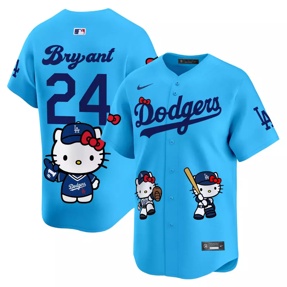 kobe bryant light blue mens los angeles dodgers the pharcyde vapor premier limited jersey all stitched