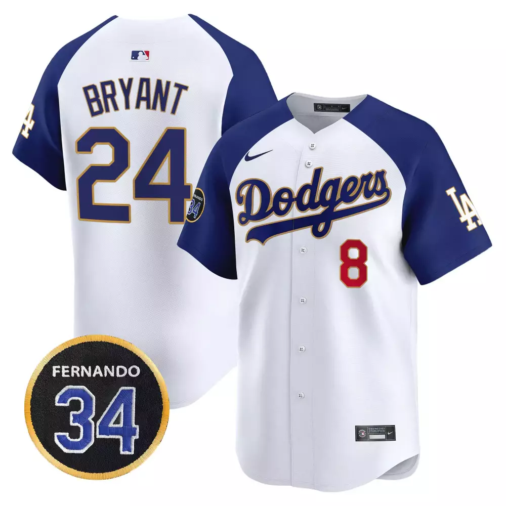 Fernando Valenzuela 34 Dodgers Vapor Jersey | White with El Sur de California Patch 2025 | For Men, Women & Youth