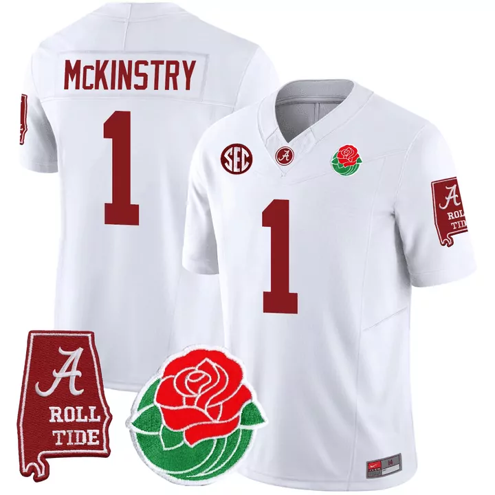 koolaid mckinstry white mens alabama crimson tide rose bowl patch jersey all stitched