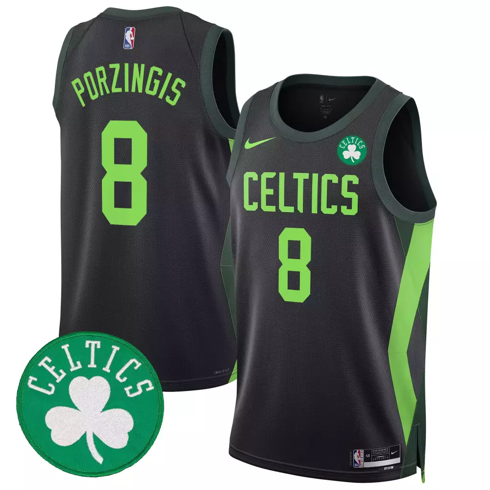 kristaps porzingis 2425 city mens boston celtics swingman jersey all stitched