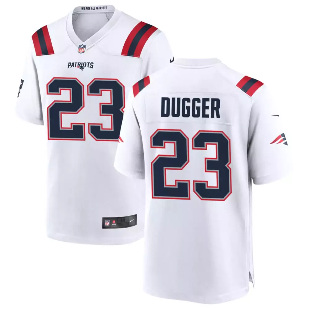 kyle dugger youth kyle dugger new england patriots white jersey all stitched