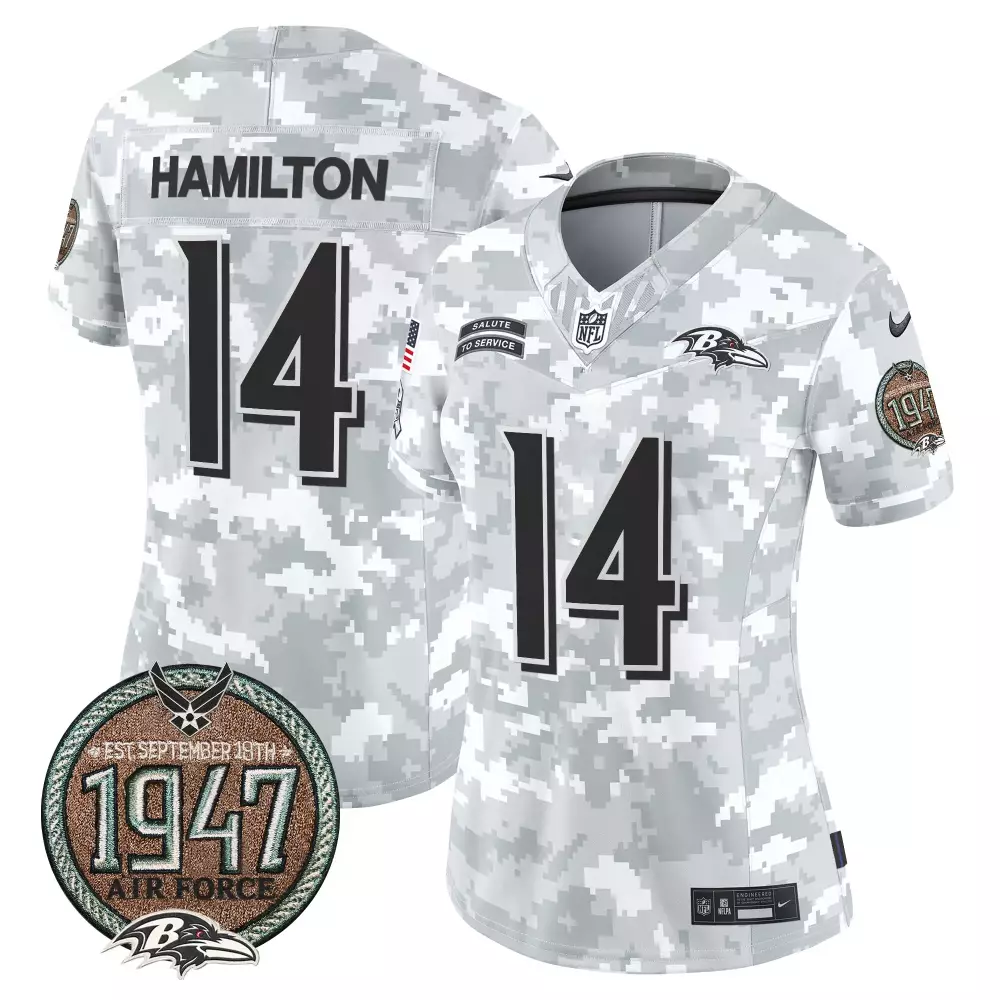 Kyle Hamilton Baltimore Ravens 2024 Salute to Service Establishment Year Patch Vapor Limited Jersey | Stitched Black Fan Gear | For Men, Women & Youth