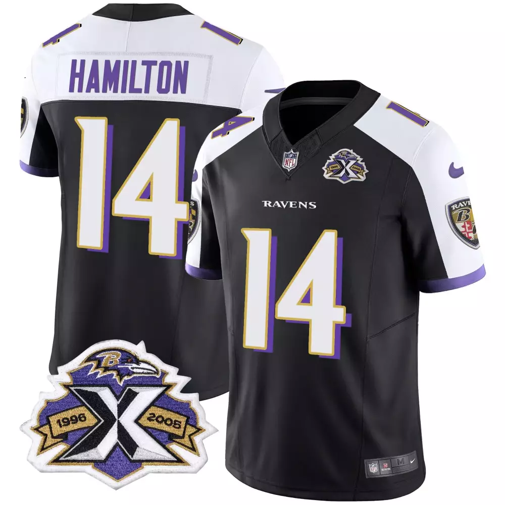 Kyle Hamilton Baltimore Ravens 2005 Throwback Black Vapor Limited Jersey | Stitched Fan Gear | For Men, Women & Youth