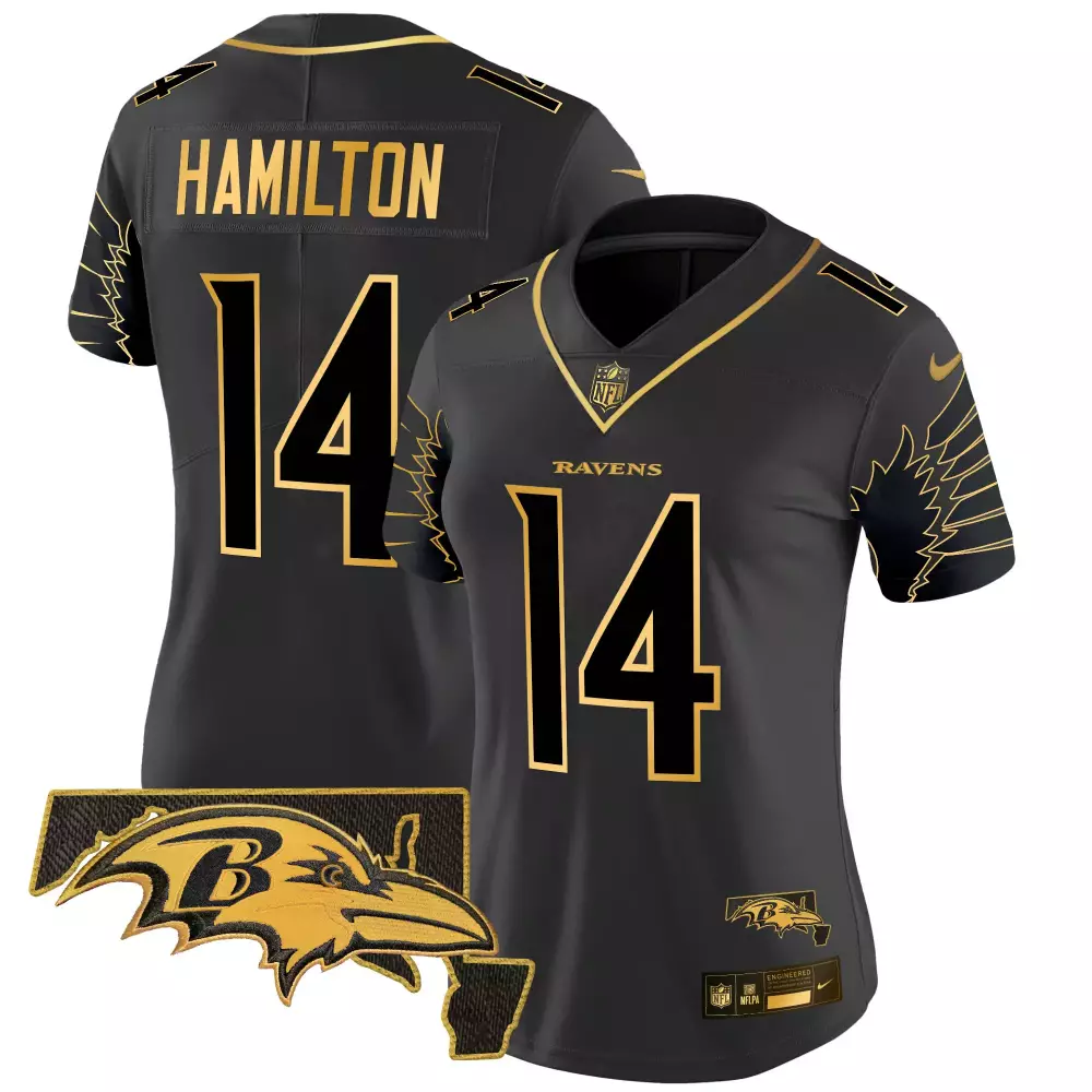 Marlon Humphrey Baltimore Ravens 2023 Black Gold Jersey | Maryland Champions Patch | Stitched Fan Gear | For Men, Women & Youth