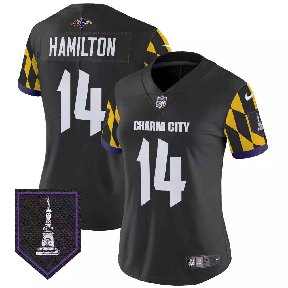 Kyle Hamilton Ravens Women's Black City Edition Vapor Limited Jersey | All Stitched | For Game Day | For Women & Youth