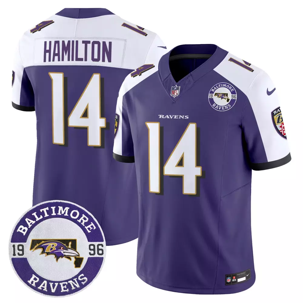 Kyle Hamilton Baltimore Ravens 2024 Purple Alternate Jersey | Maryland Flag Vapor Limited Edition V2 | Fan Gear for Men, Women & Youth