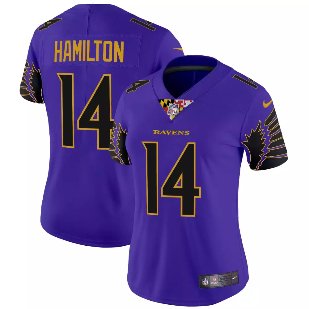 Kyle Hamilton Baltimore Ravens Purple Limited Women's Jersey | Special Vapor Edition | All Stitched Fan Gear | For Women, Men & Youth