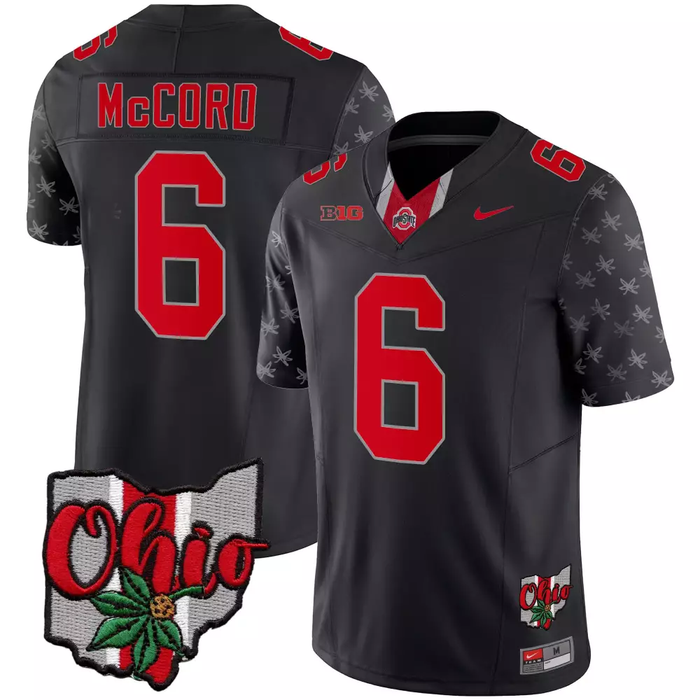 kyle mccord black limited mens ohio state buckeyes 2023 gray alternate jersey stitched