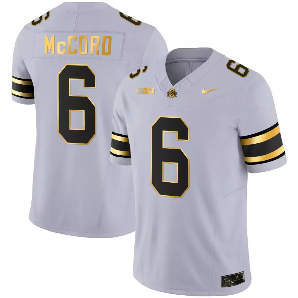 kyle mccord gray gold mens ohio state buckeyes gold jersey all stitched