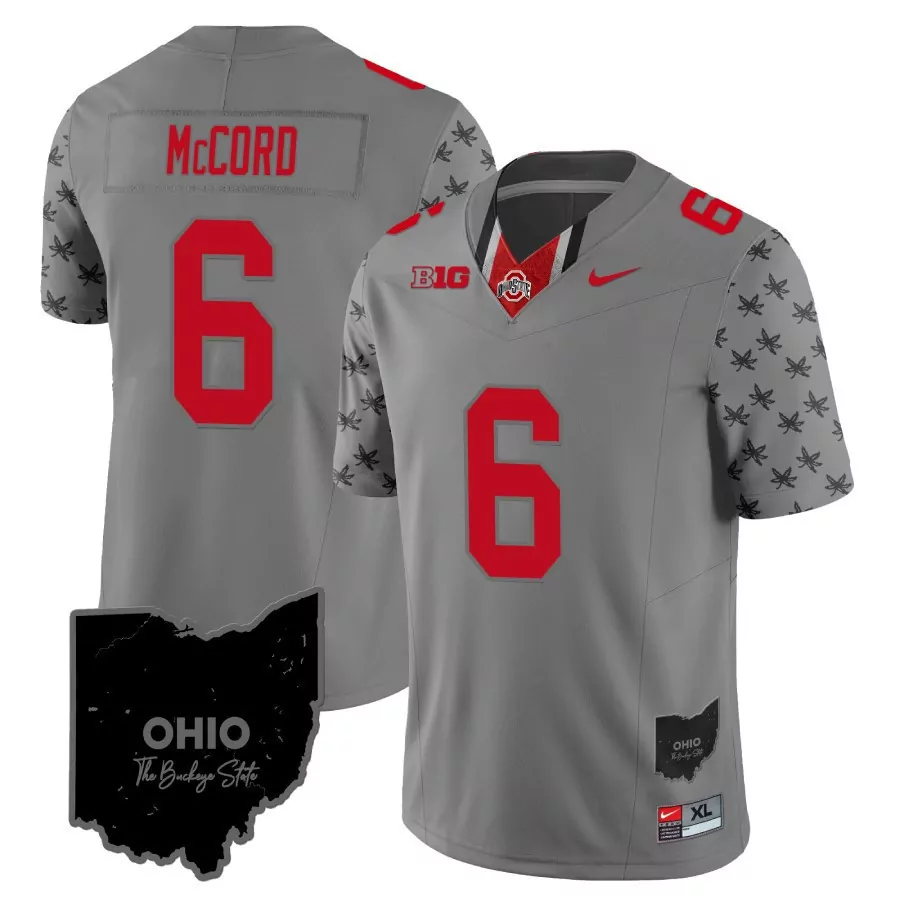 kyle mccord gray womens ohio state buckeyes 2023 gray alternate jersey stitched