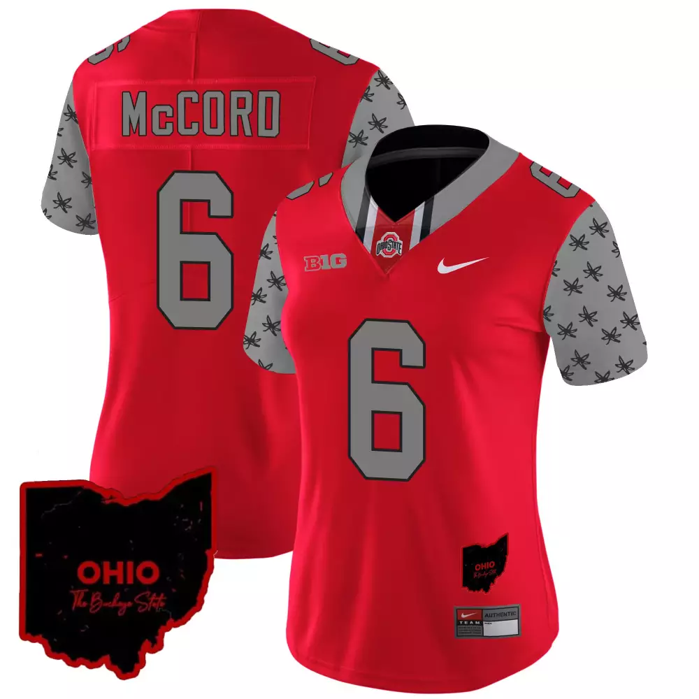 kyle mccord red mens ohio state buckeyes 2023 gray alternate jersey v2 stitched