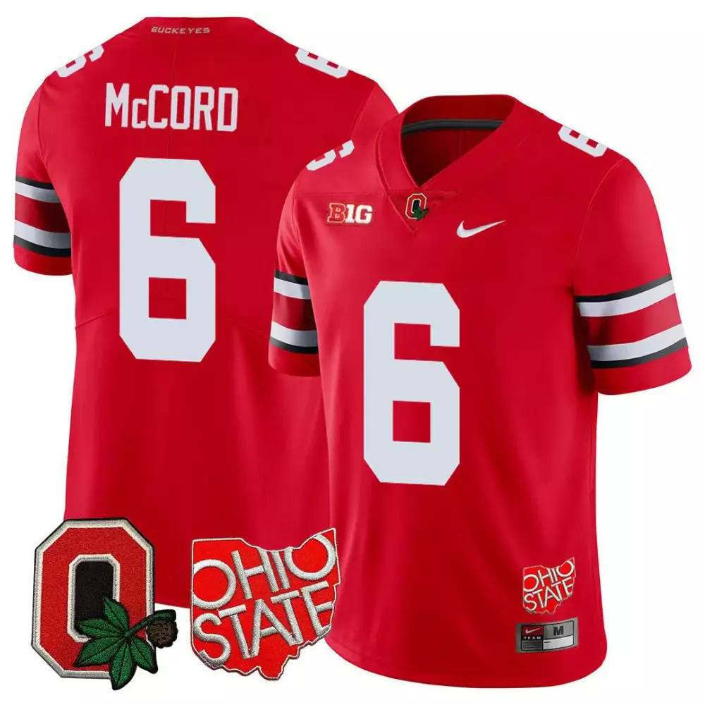 kyle mccord red mens ohio state buckeyes 2023 gray alternate jersey v2 stitched