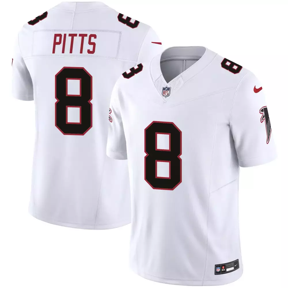 kyle pitts men atlanta falcons white game jersey all stitched
