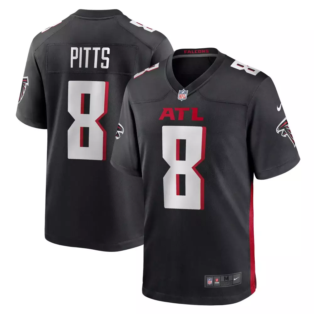 kyle pitts men atlanta falcons white game jersey all stitched