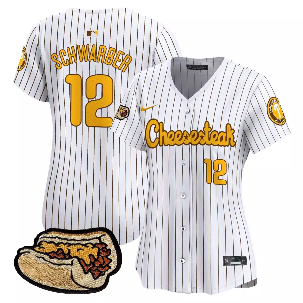 kyle schwarber white pinstripe unisex philadelphia phillies phanatic vapor premier limited jersey v2 printed