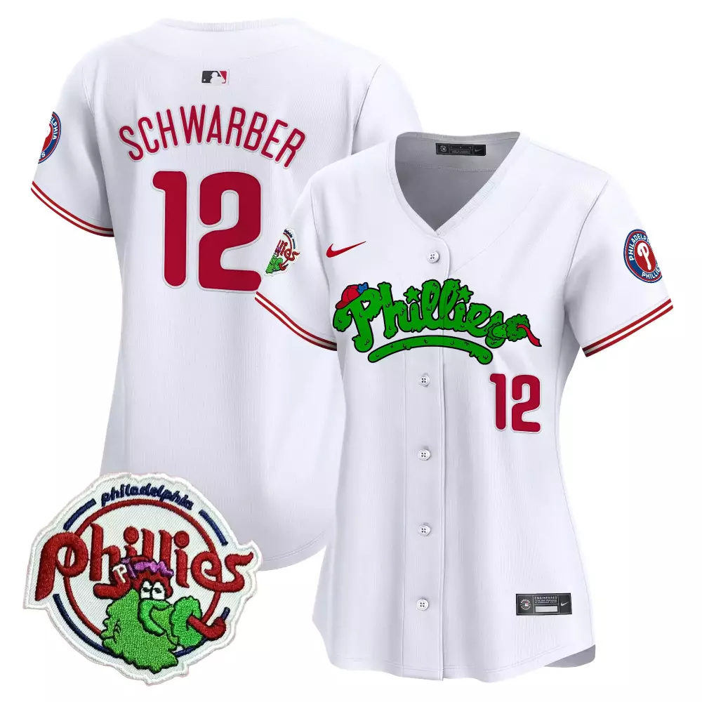 Schwarber Phillies 2024 Women's Phanatic Patch Jersey V2 | Stitched Vapor Premier Limited Edition | Fan Gear for Women & Youth