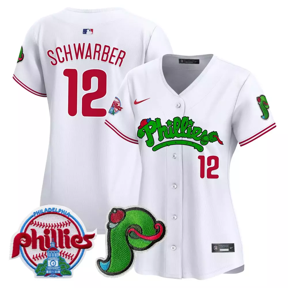 kyle schwarber white womens philadelphia phillies phanatic patch vapor premier limited jersey v4 all stitched