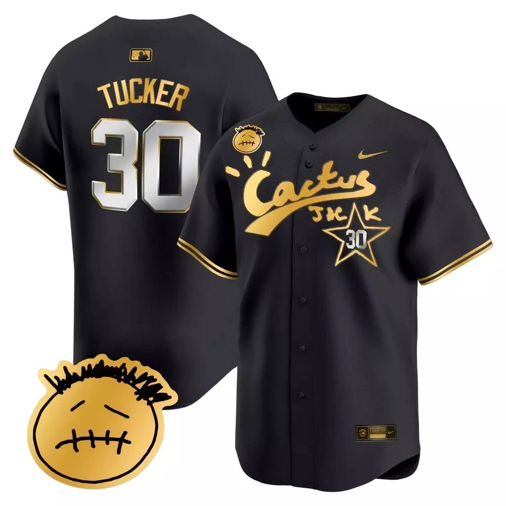 Kyle Tucker Houston Astros Cactus Jack Patch Vapor Premier Limited Jersey V3 | Stitched White | Fan Gear | For Men, Women & Youth