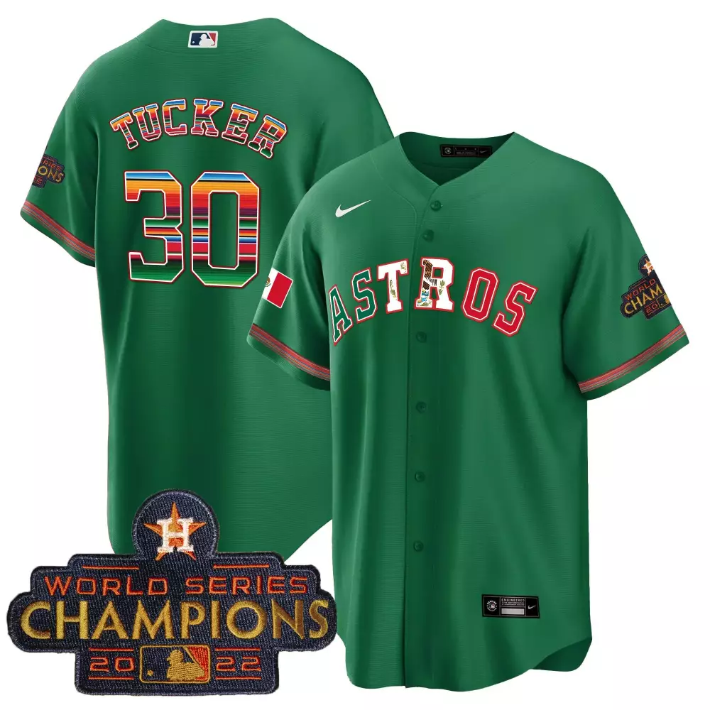 kyle tucker green mens houston astros mexico aztec vapor premier limited jersey printed