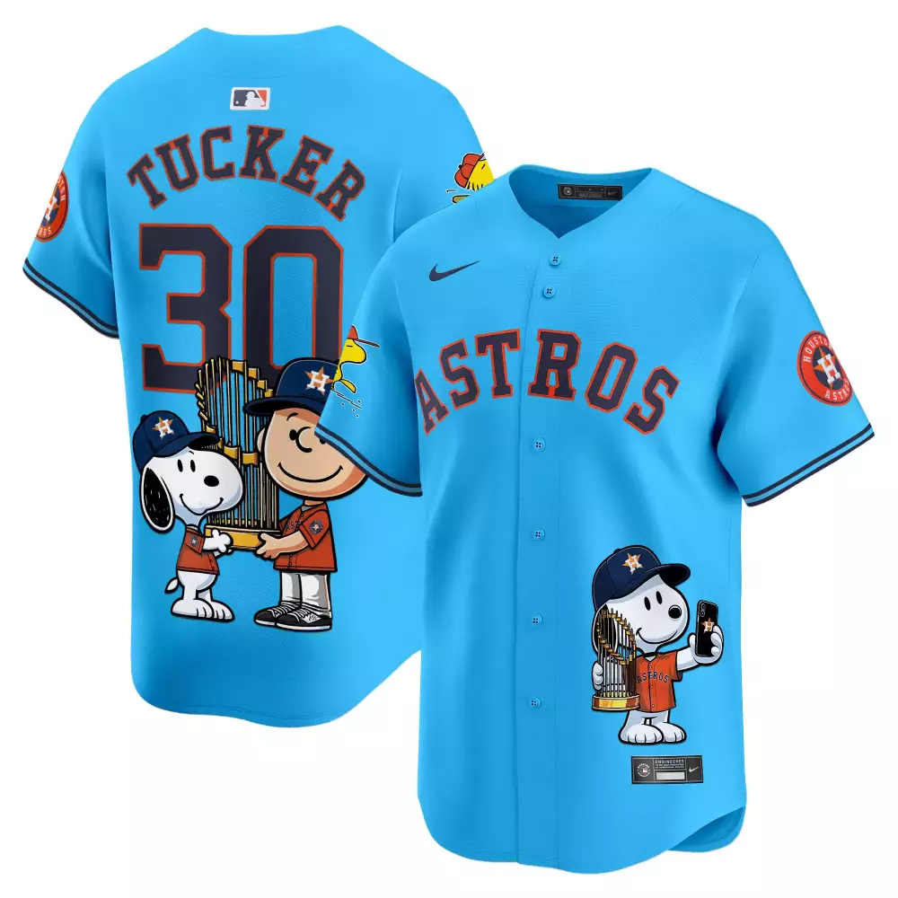 kyle tucker light blue unisex houston astros barbie vapor premier limited jersey all stitched