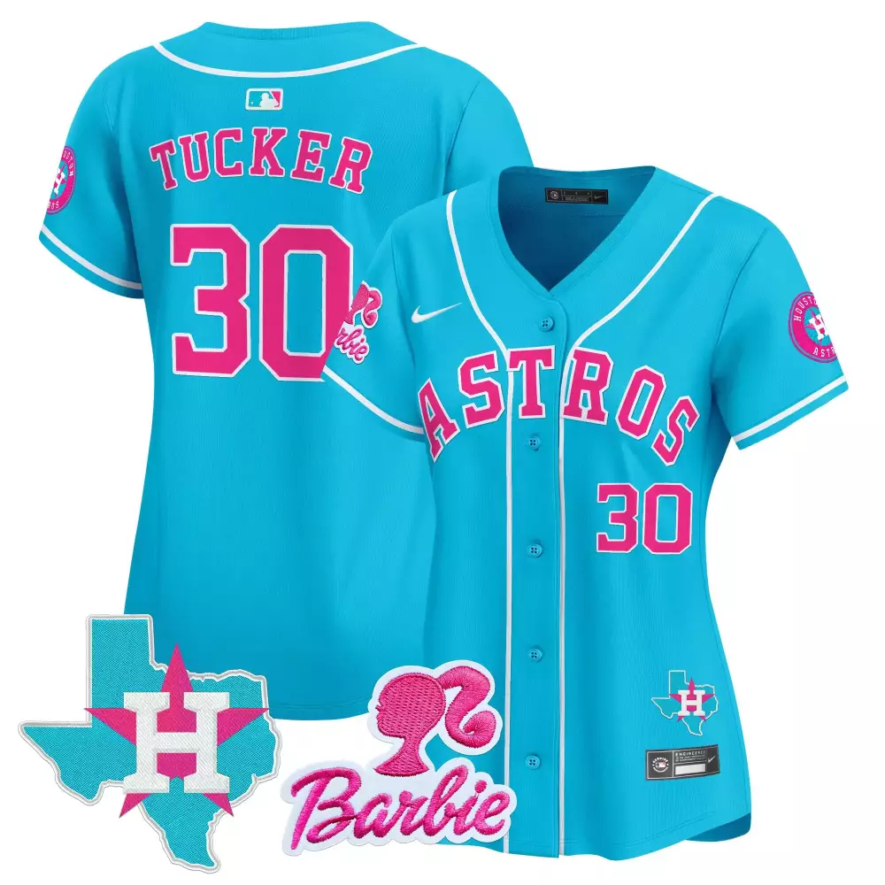 kyle tucker light blue unisex houston astros barbie vapor premier limited jersey all stitched