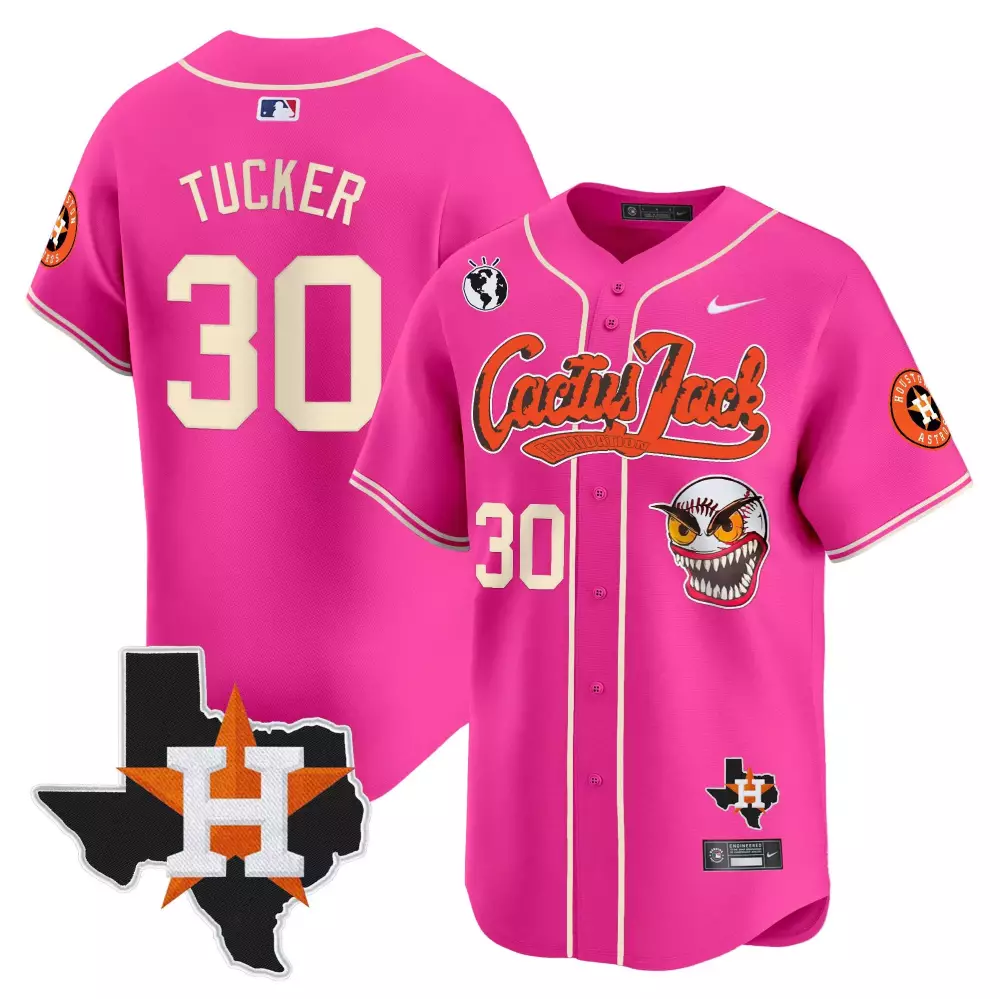 kyle tucker pink mens houston astros cactus jack patch vapor premier limited jersey v12 stitched