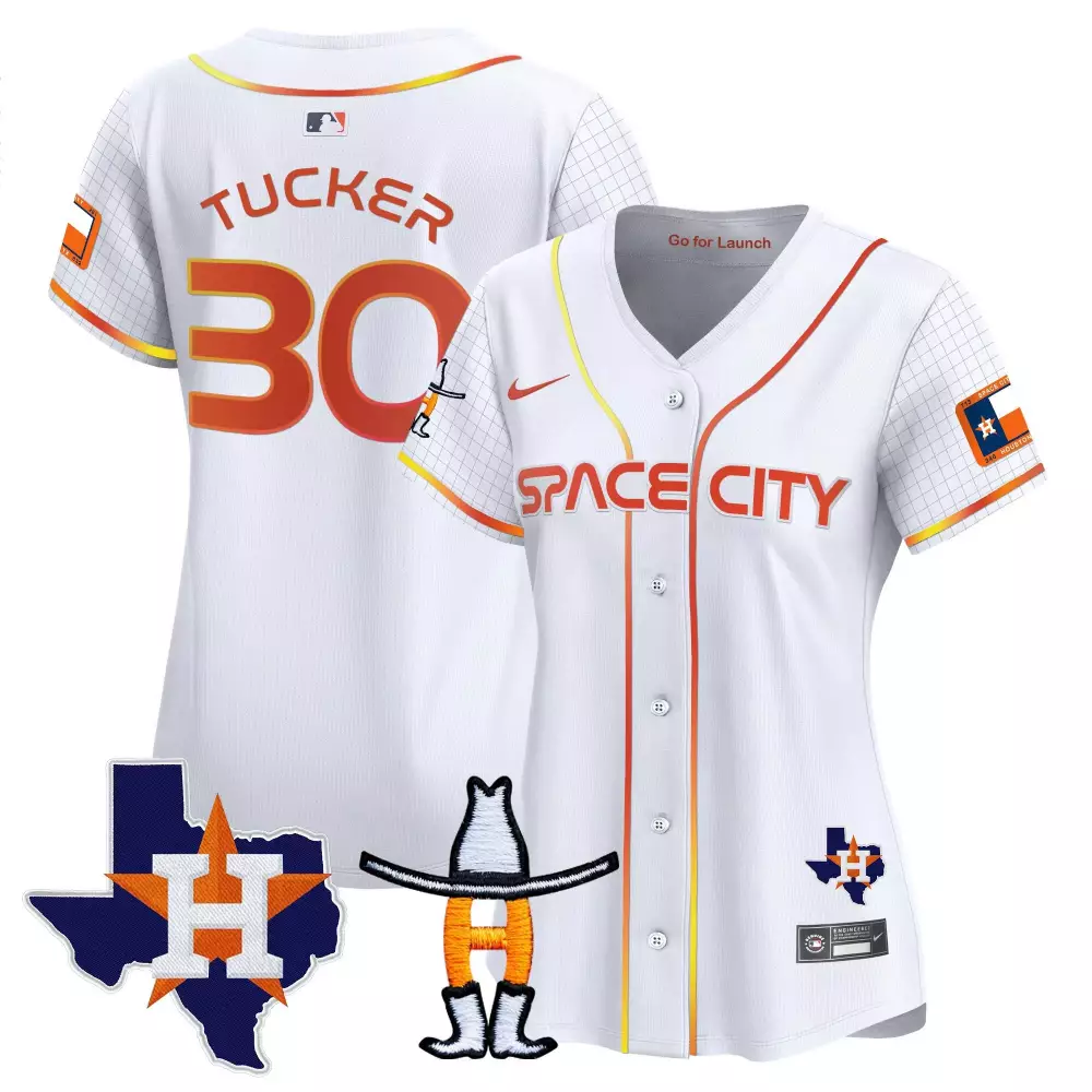 kyle tucker white womens houston astros orbit patch vapor premier limited jersey v2 all stitched