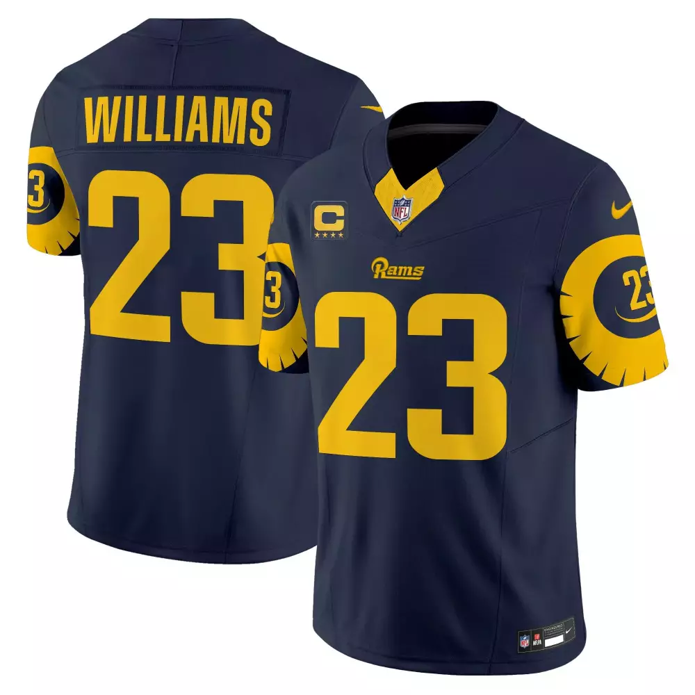 kyren williams men los angeles rams 2025 rivalries vapor limited jersey all stitched