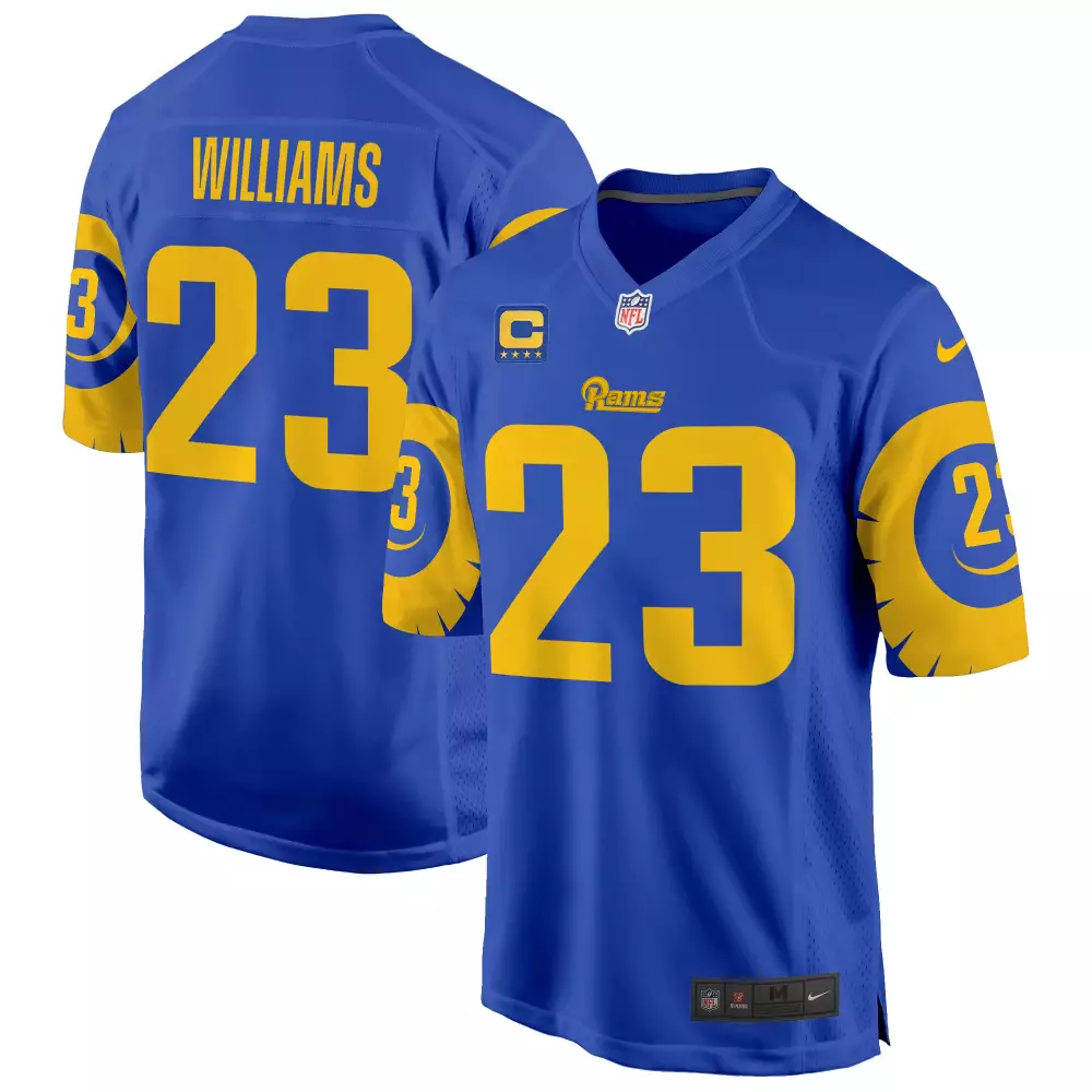 kyren williams royal mens los angeles rams 2024 nfc west division champions vapor limited jersey all stitched