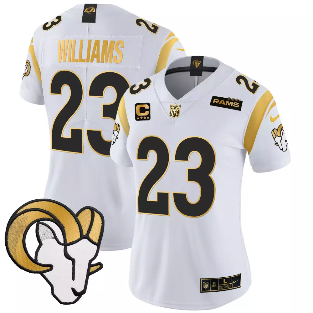 kyren williams royal womens los angeles rams vapor limited jersey v2 all stitched