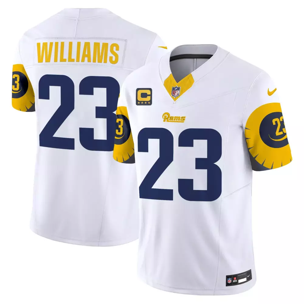 kyren williams white mens los angeles rams mexico vapor limited jersey all stitched