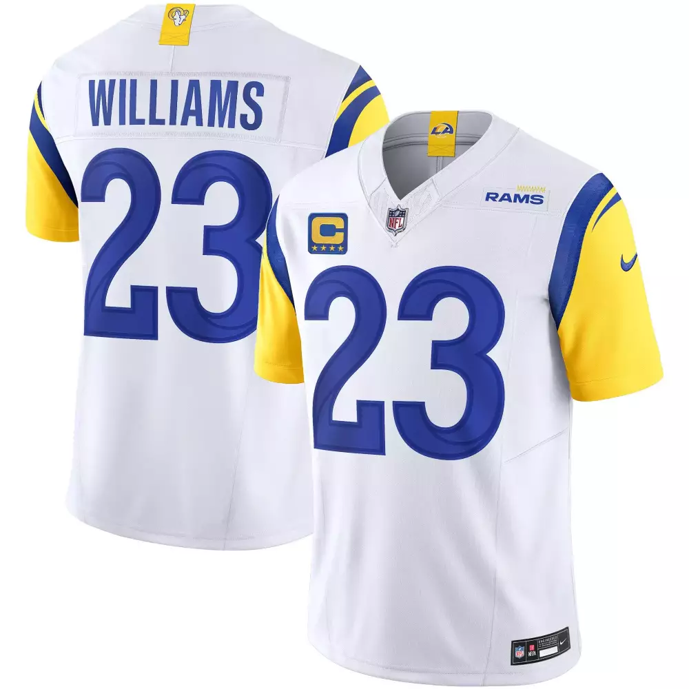 kyren williams white mens los angeles rams mexico vapor limited jersey all stitched