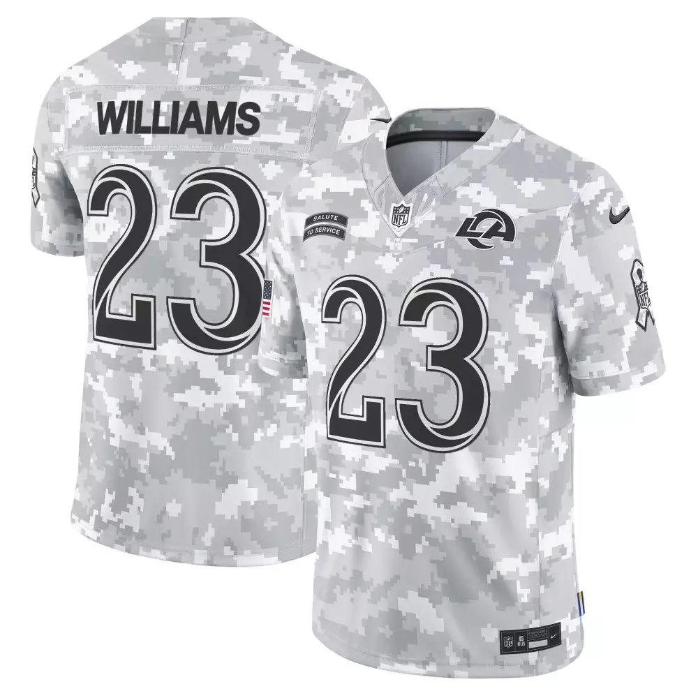 kyren williams white womens los angeles rams vapor limited jersey v2 all stitched