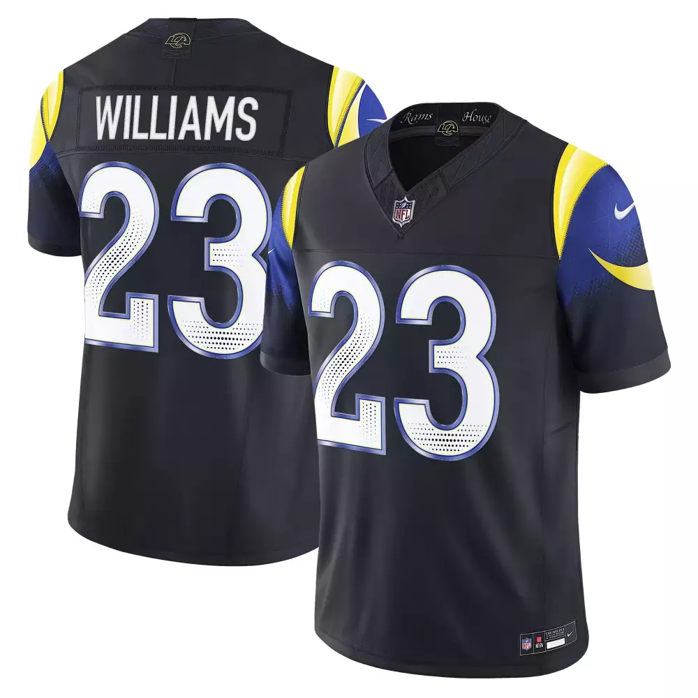 kyren williams white womens los angeles rams vapor limited jersey v2 all stitched