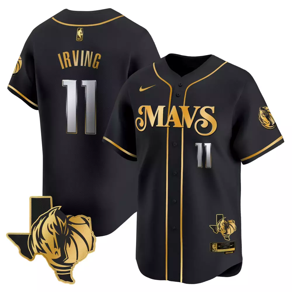 kyrie irving black gold mens dallas mavericks swingman jersey v2 all stitched