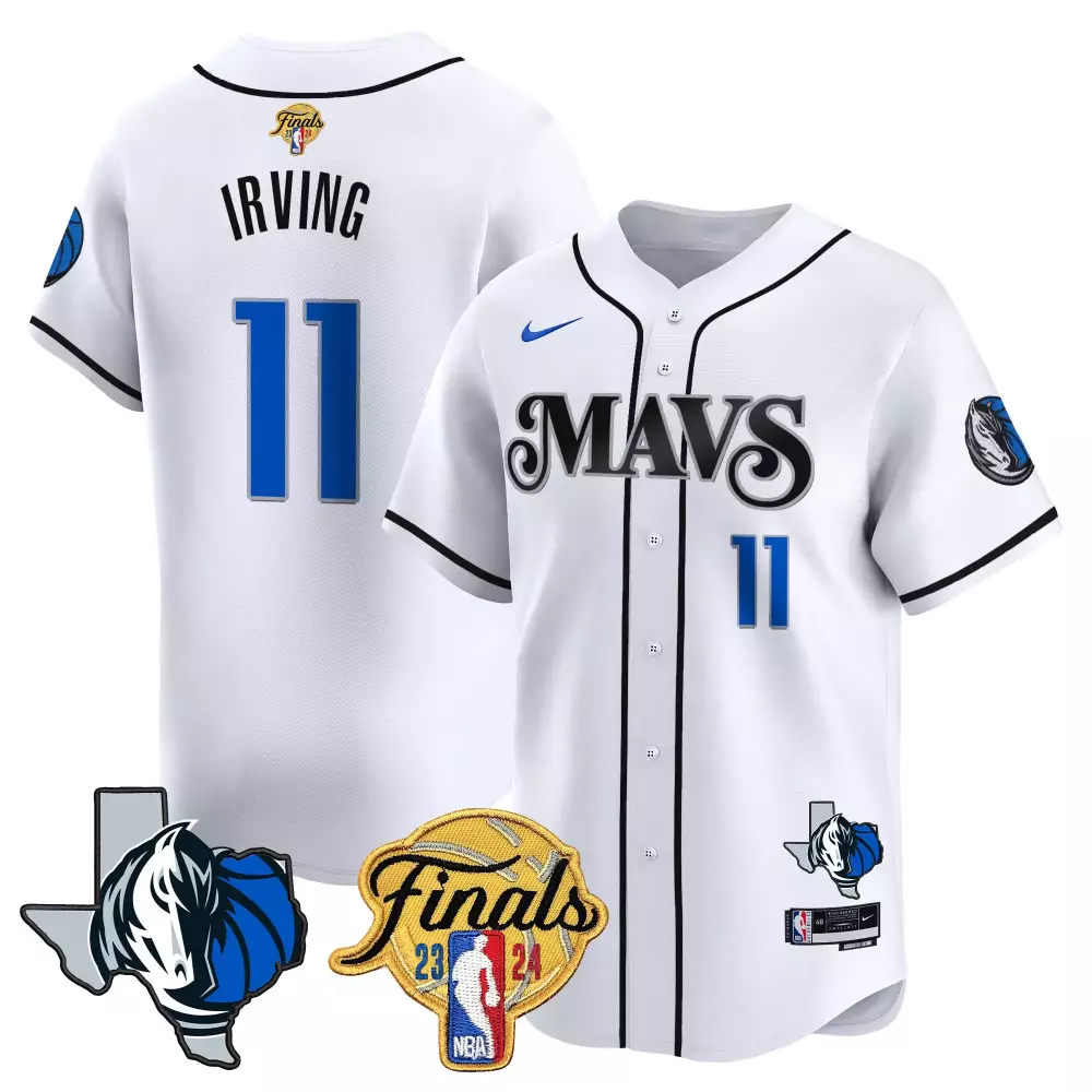 kyrie irving white gold mens dallas mavericks texas patch baseball jersey all stitched