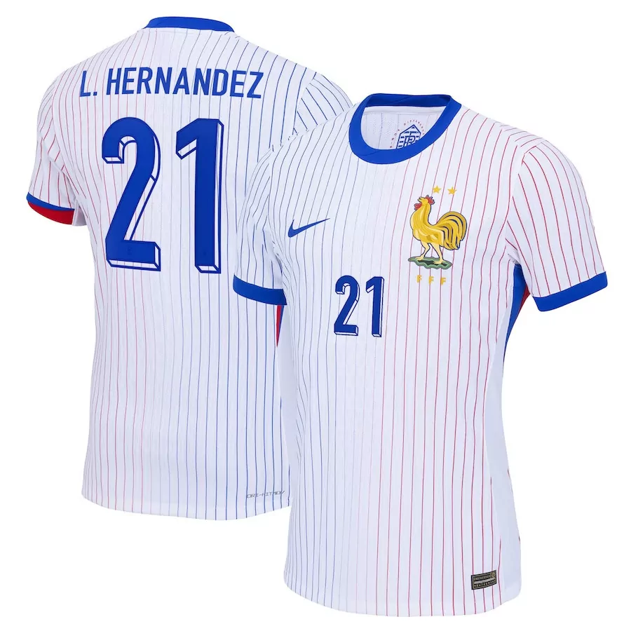 l hernandez away mens france 2024 stadium homeaway soccer jersey