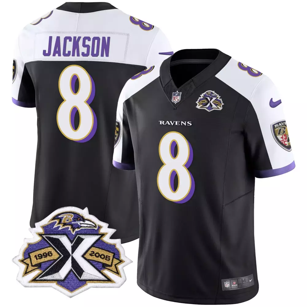 Lamar Jackson Alternate Men's Baltimore Ravens 2005 Throwback Jersey | Black Vapor Limited Edition | Fan Gear for Game Day | For Men, Women & Youth
